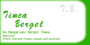 timea bergel business card